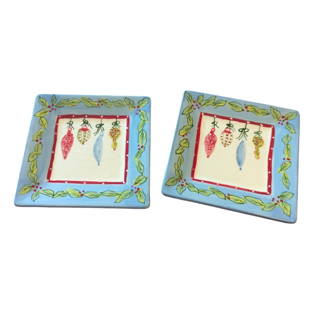 Montage Elizabeth Monro set of 2 small Christmas plates